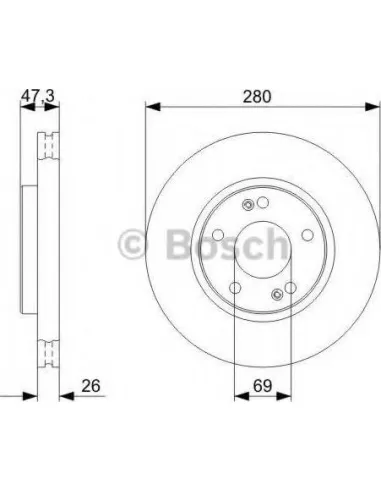 Disco de freno Bosch 0986479C07