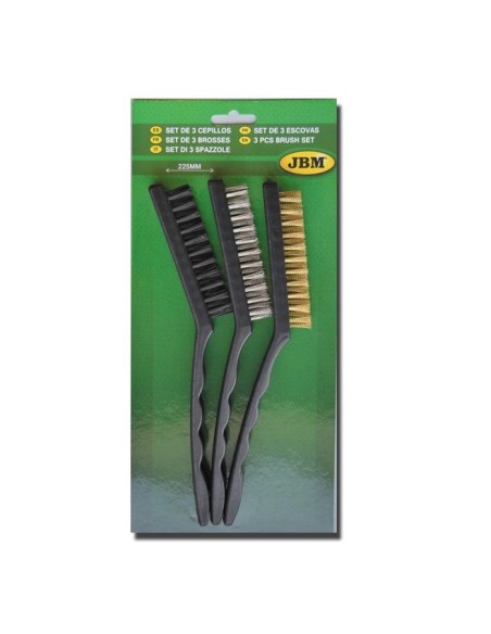 Set de 3 Cepillos Metálicos JBM 52515