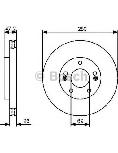 Disco de freno Bosch 0986479C13