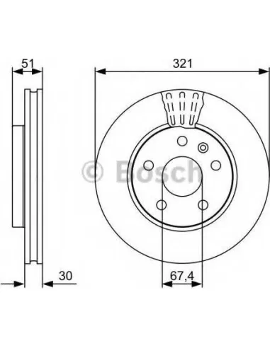 Disco de freno Bosch 0986479C16