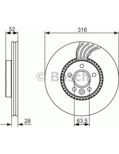 Disco de freno Bosch 0986479C19