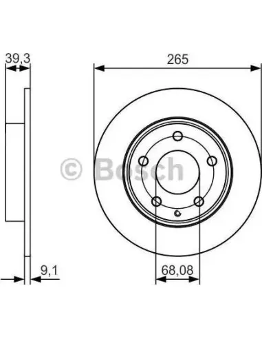 Disco de freno Bosch 0986479C26