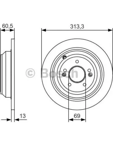 Disco de freno Bosch 0986479C27