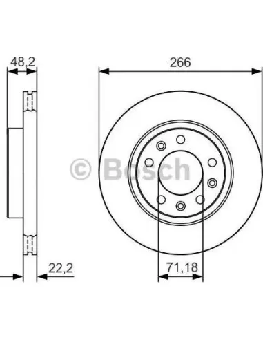 Disco de freno Bosch 0986479C34