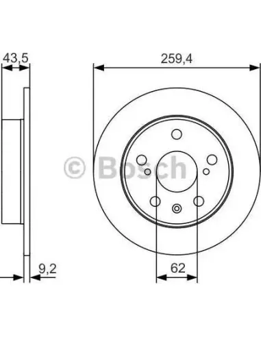 Disco de freno Bosch 0986479C44