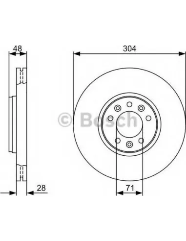 Disco de freno Bosch 0986479C53