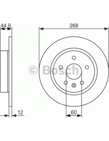 Disco de freno Bosch 0986479C57