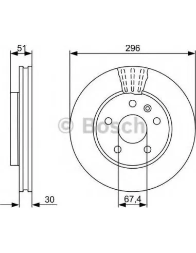 Disco de freno Bosch 0986479C65