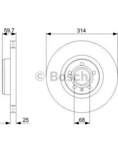 Disco de freno Bosch 0986479C70