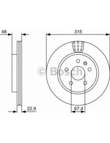 Disco de freno Bosch 0986479C71