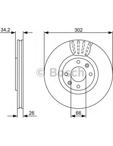 Disco de freno Bosch 0986479C72