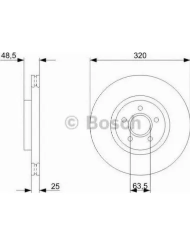 Disco de freno Bosch 0986479C75