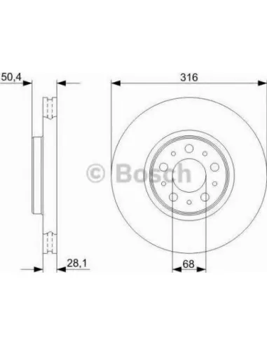 Disco de freno Bosch 0986479C85