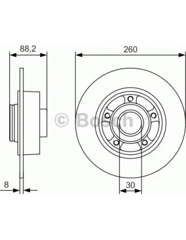 Disco de freno Bosch 0986479C88