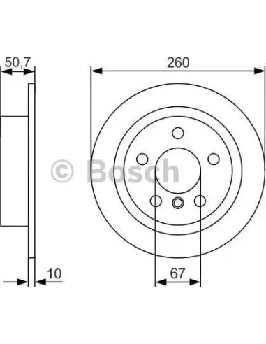 Disco de freno Bosch 0986479C96