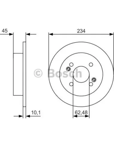 Disco de freno Bosch 0986479D02