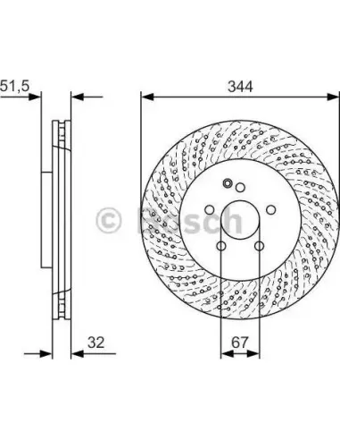 Disco de freno Bosch 0986479D07