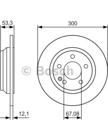 Disco de freno Bosch 0986479D12