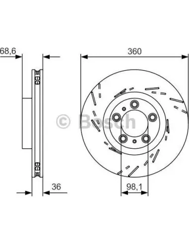 Disco de freno Bosch 0986479D22