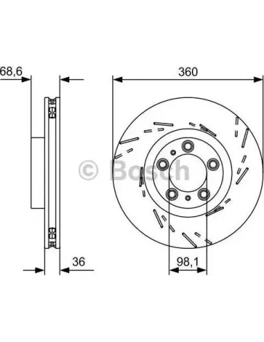 Disco de freno Bosch 0986479D23