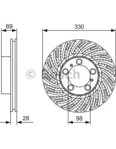 Disco de freno Bosch 0986479D24