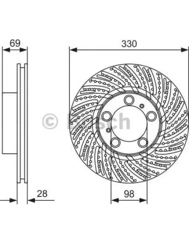 Disco de freno Bosch 0986479D25