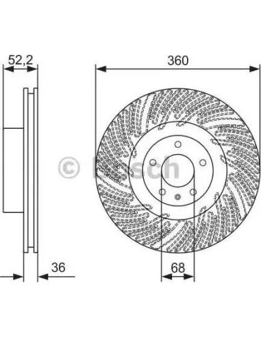 Disco de freno Bosch 0986479D27