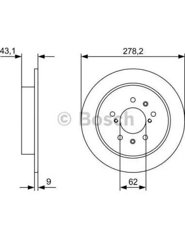 Disco de freno Bosch 0986479D34