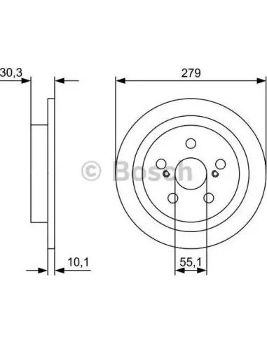 Disco de freno Bosch 0986479D35