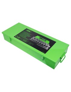 ESTUCHE METÁLICO DE 21 VASOS HEXAGONALES DE 1" CINCADO