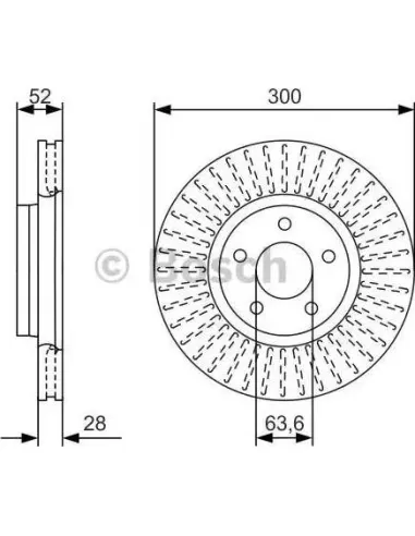 Disco de freno Bosch 0986479D38