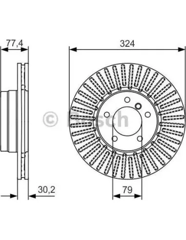 Disco de freno Bosch 0986479D39