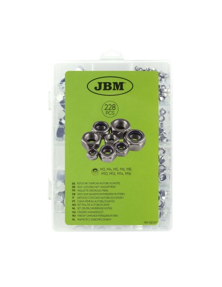 ESTUCHE DE TUERCAS AUTOBLOCANTES 228PCS