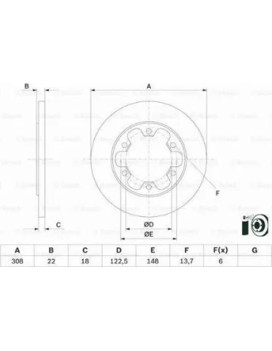 Disco de freno Bosch 0986479D43