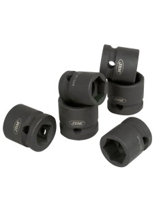 SET DE 12 VASOS DE IMPACTO HEXAGONALES DE PERFIL BAJO DE 1/2"