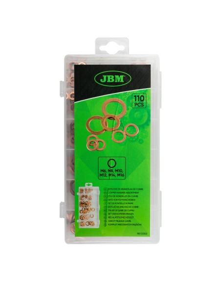 ESTUCHE DE ARANDELAS DE COBRE 110PCS