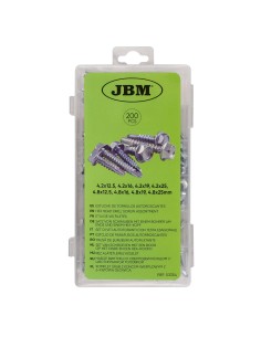 ESTUCHE DE TORNILLOS AUTORROSCANTES 200PCS