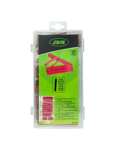 ESTUCHE DE TUBOS TERMORETRÁCTILES ROJOS 127PCS