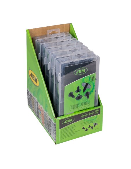 ESTUCHE DE CLIPS RENAULT/DACIA PARA TAPICERÍA 109PCS