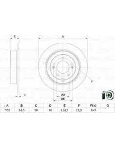 Disco de freno 0 986 479 E50 Bosch 0986479E50 | Recambios Colmenar