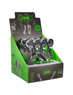 CARRACA DE 1/4" CON CABEZAL DE 72 DIENTES 145MM CROMADA