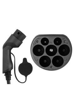 CABLE DE CARGA PARA COCHE ELÉCTRICO, 11KW, 16 A, TIPO 2 A TIPO 2 (TRIFÁSICO)