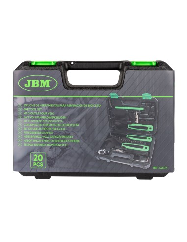 ESTUCHE DE HERRAMIENTAS PARA REPARACIÓN DE BICICLETA 20 PCS