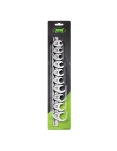 SET DE 10 LLAVES CROWFOOT DE 3/8"