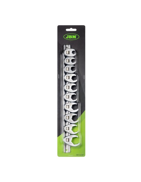 SET DE 10 LLAVES CROWFOOT DE 3/8"