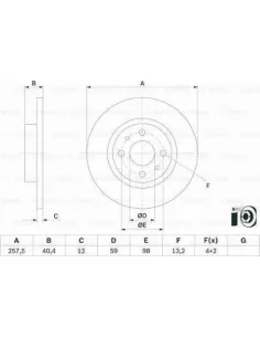 Disco de freno 0 986 479 E70 Bosch 0986479E70 | Recambios Colmenar