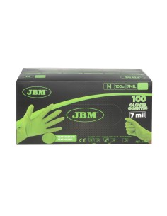 GUANTES VERDES DESECHABLES DE NITRILO T:L 7,0MIL (100 UDS.) TEXTURA DIAMANTE