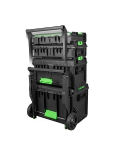 CARRO MODULAR CON 4 CAJAS APILABLES