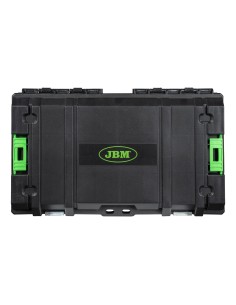 CAJA PARA HERRAMIENTAS APILABLE CON 2 ORGANIZADORES LATERALES DE PIEZAS (11 COMPARTIMENTOS)