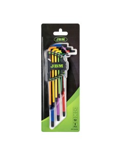 SET DE 9 LLAVES TORX DE COLORES EXTRALARGAS
